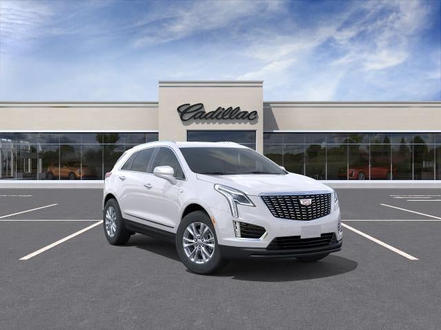 2026 Cadillac XT5 Luxury in Crystal White Tricoat — front three-quarter view