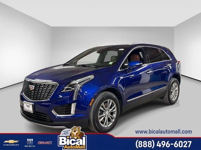 2023 Cadillac XT5 Premium Luxury in Opulent Blue Metallic — front three-quarter view