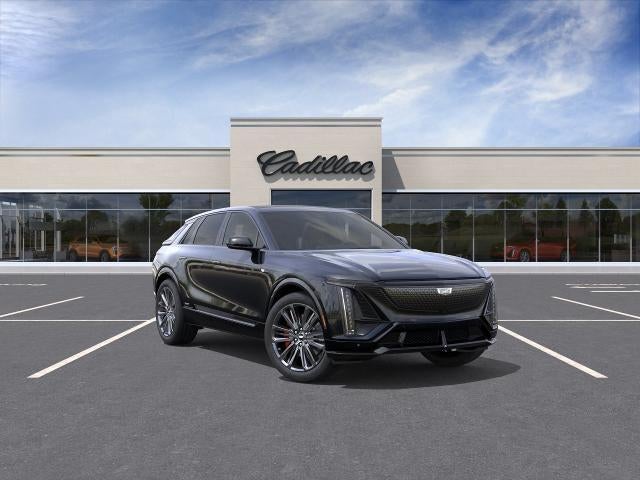 2026 Cadillac LYRIQ V-Series Premium in Stellar Black Metallic — front three-quarter view